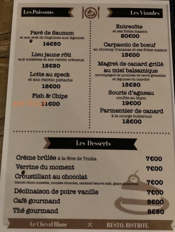 Bistrot Le CB — carte page 9