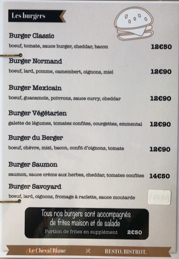 Bistrot Le CB — carte page 2