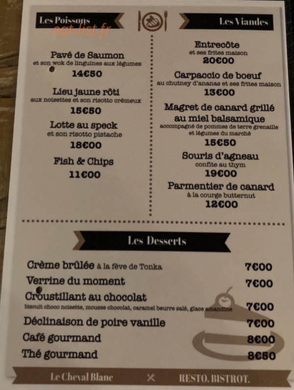 Bistrot Le CB — carte page 8