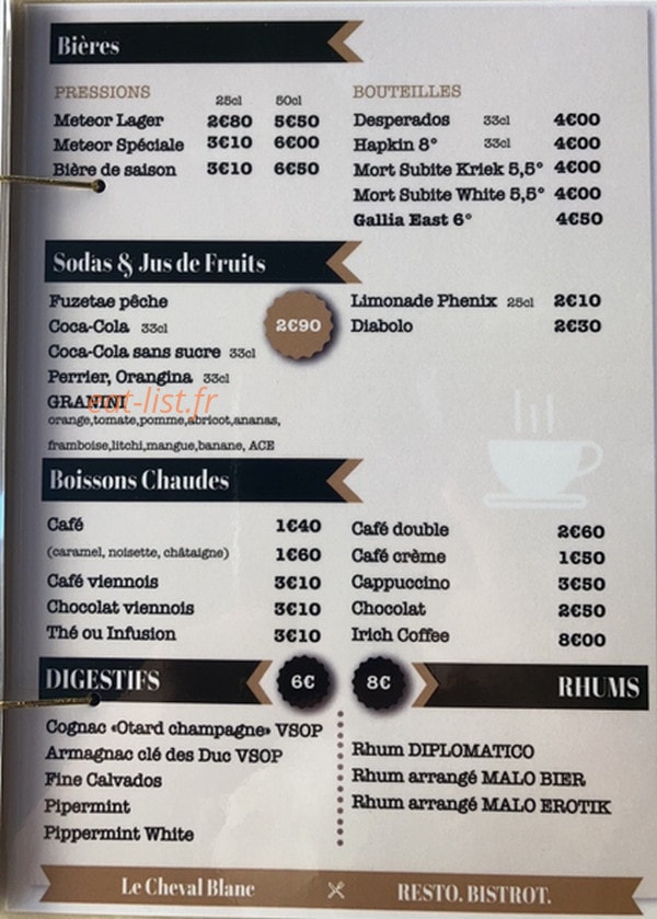Bistrot Le CB — carte page 6