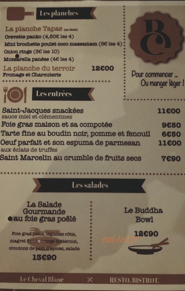 Bistrot Le CB — carte page 7