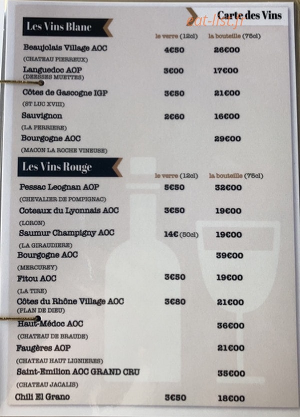 Bistrot Le CB — carte page 5