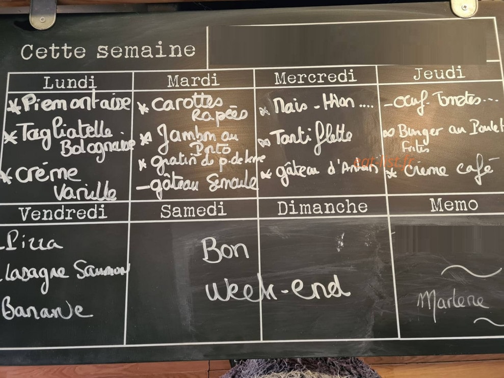 Cafe Des Sports — carte page 1