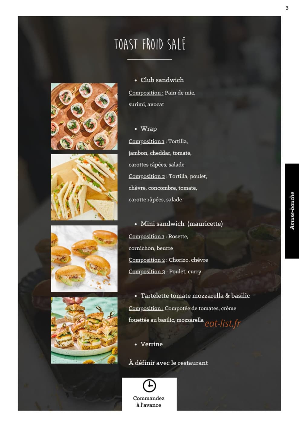 À La Part — carte page 6