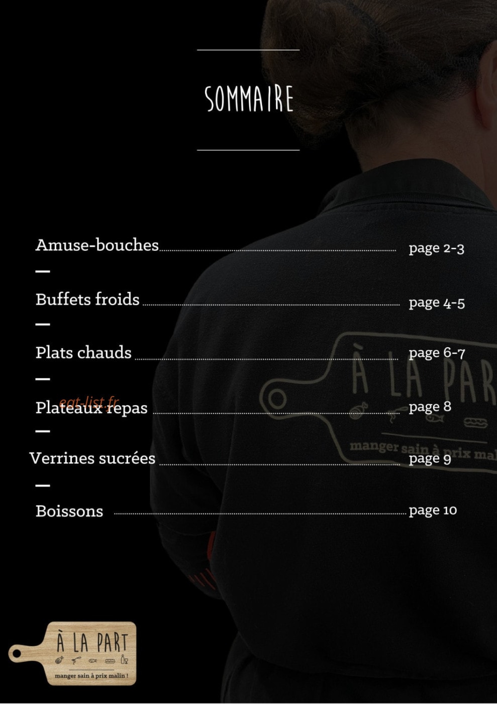 À La Part — carte page 4