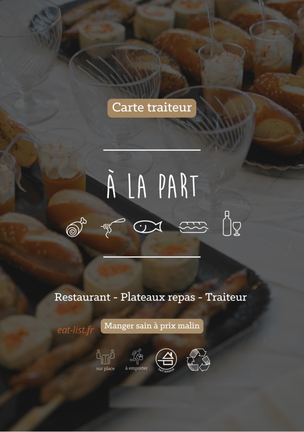 À La Part — carte page 1