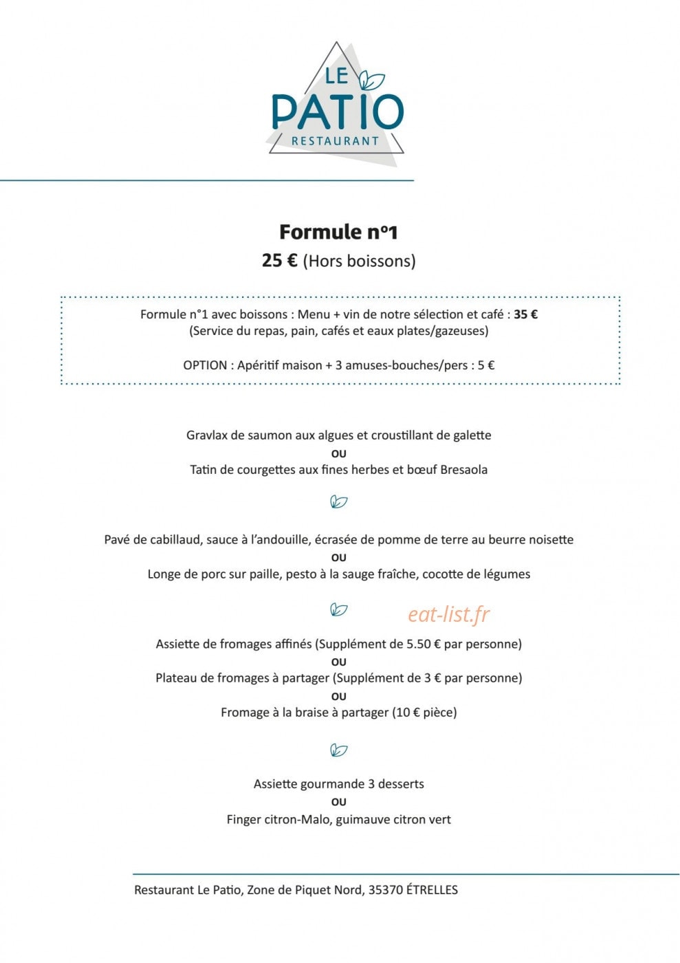 Le Patio — carte page 3