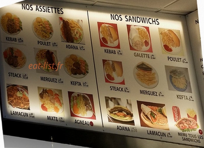 Anatolie Kebab — carte page 2