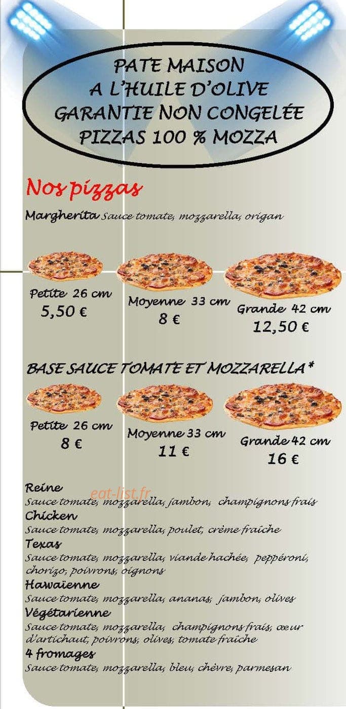D'lice Pizza — carte page 3