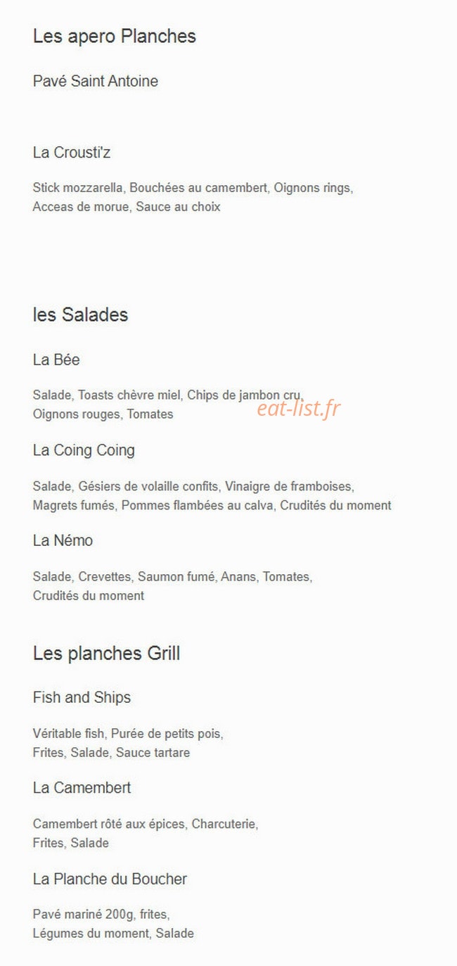 Iliz kafé — carte page 1
