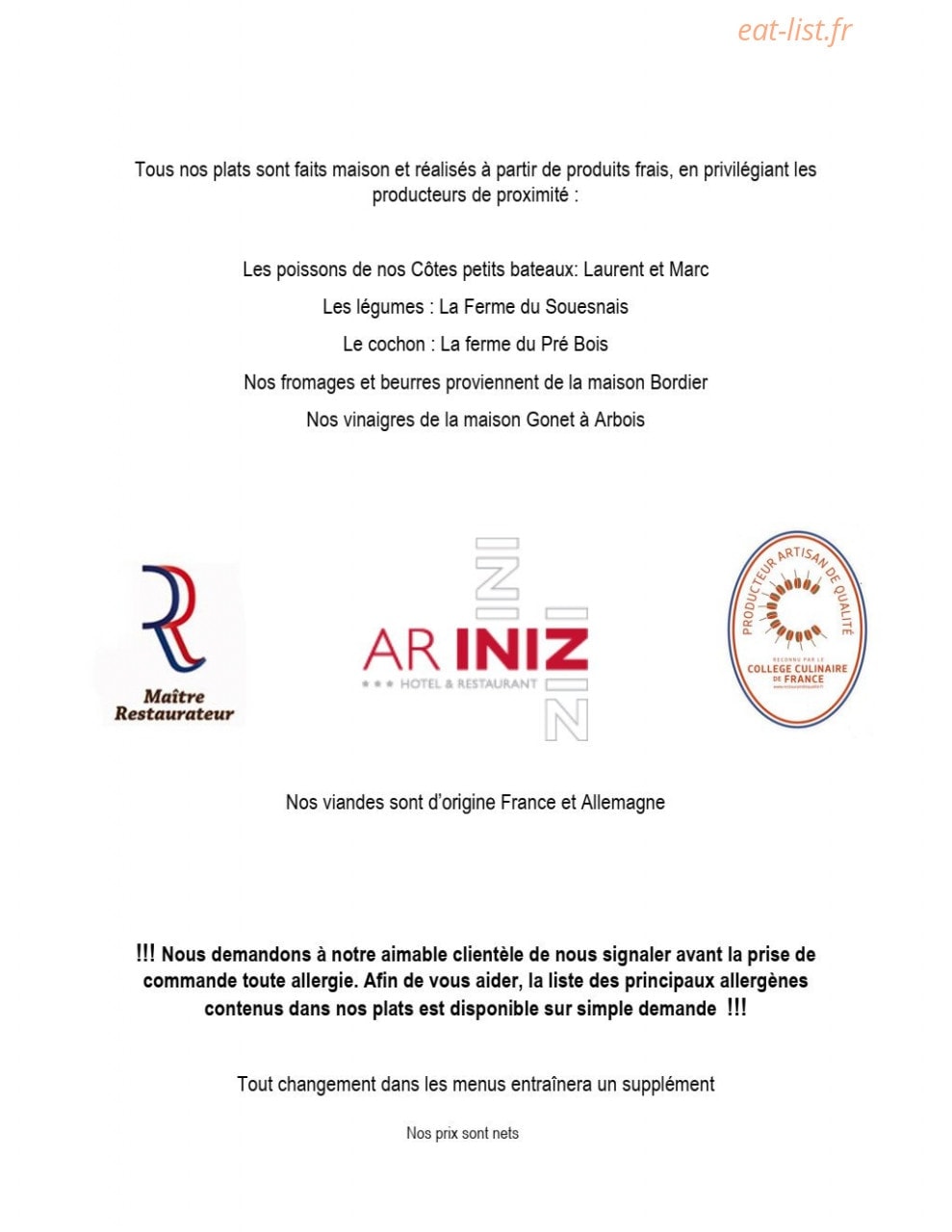 Ar Iniz — carte page 1