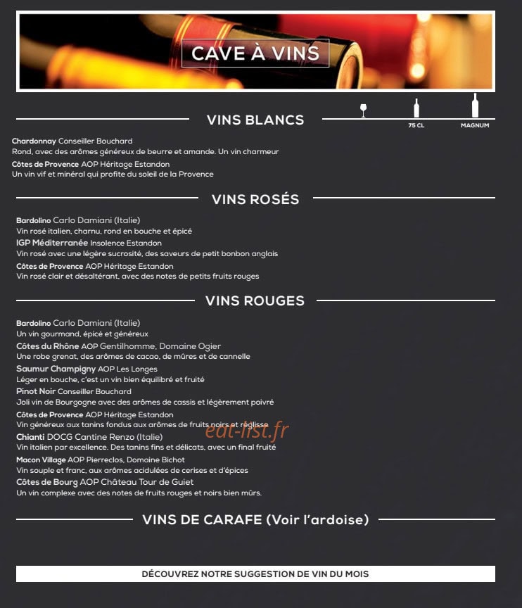 Au Comptoir italien — carte page 4