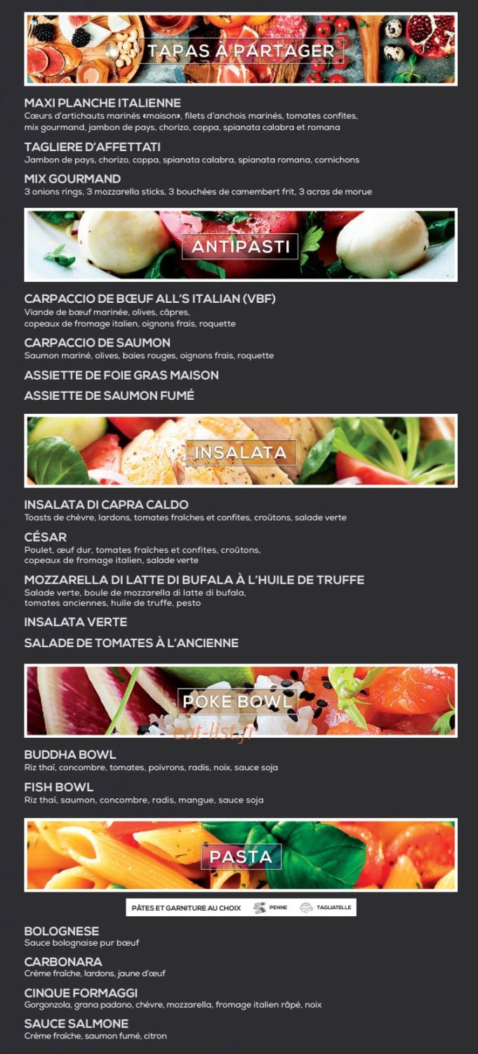 Au Comptoir italien — carte page 5