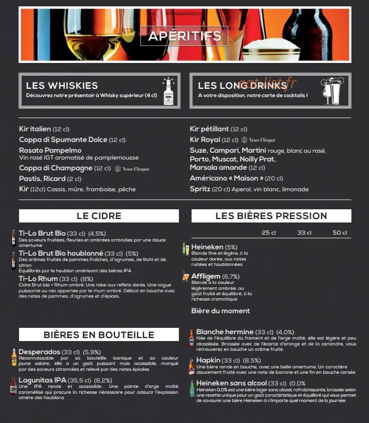 Au Comptoir italien — carte page 2