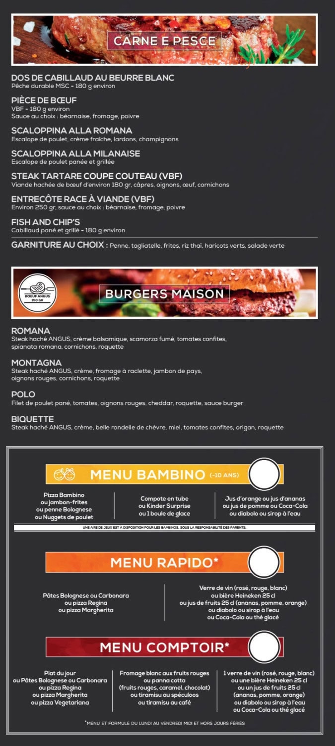 Au Comptoir italien — carte page 7