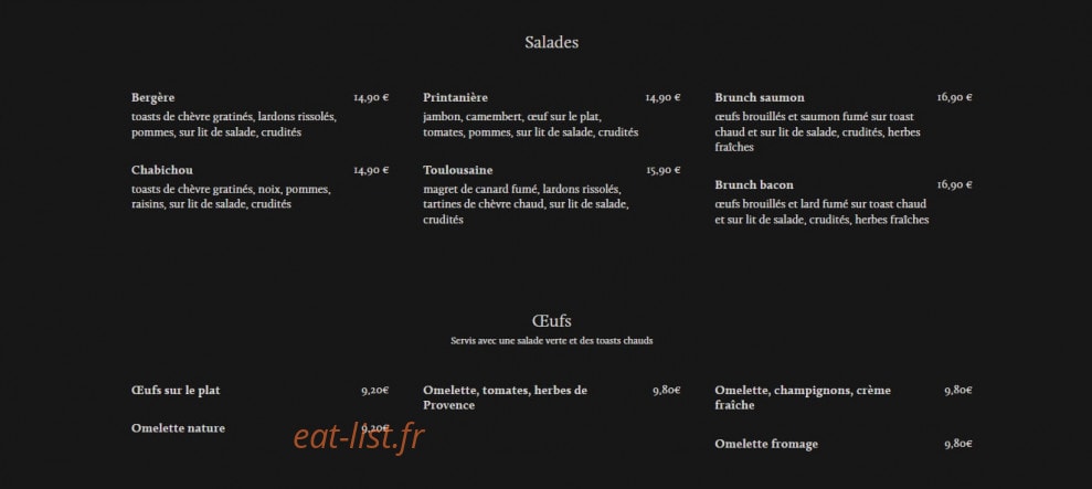 Bergamote — carte page 1