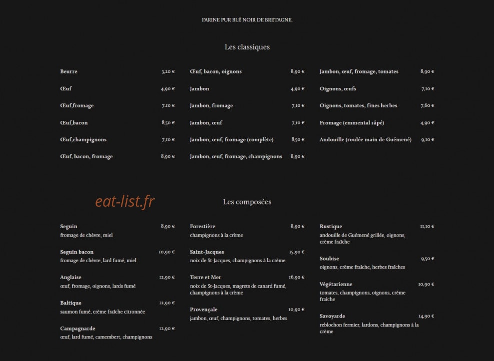 Bergamote — carte page 2