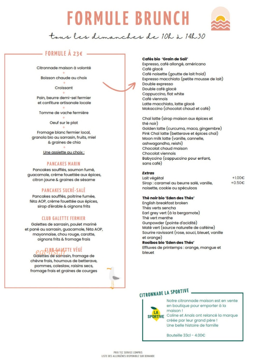Café Frui'thé — carte page 3