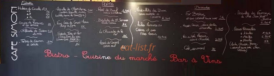 Café Simon — carte page 2