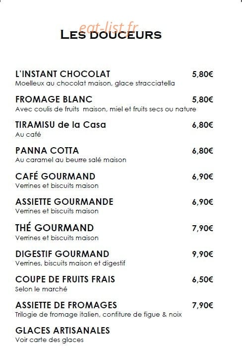 Casa Cosi — carte page 1