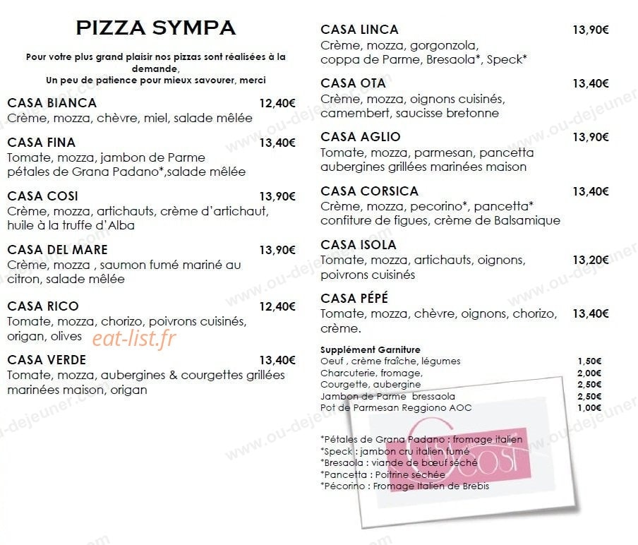 Casa Cosi — carte page 7
