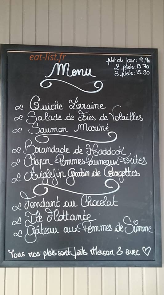 Chez Simone — carte page 1
