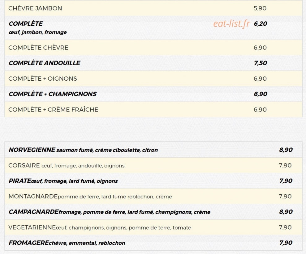 Chez tante Fernande — carte page 2