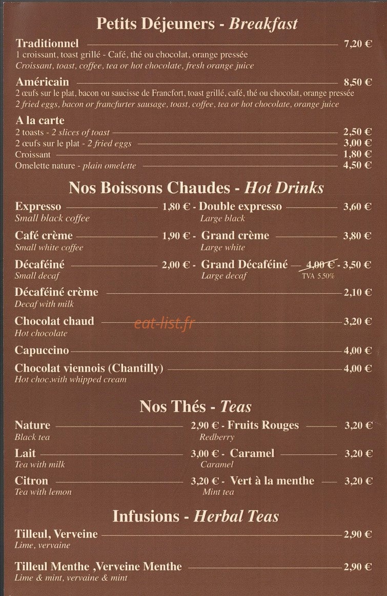 Crêperie Le Marché — carte page 2