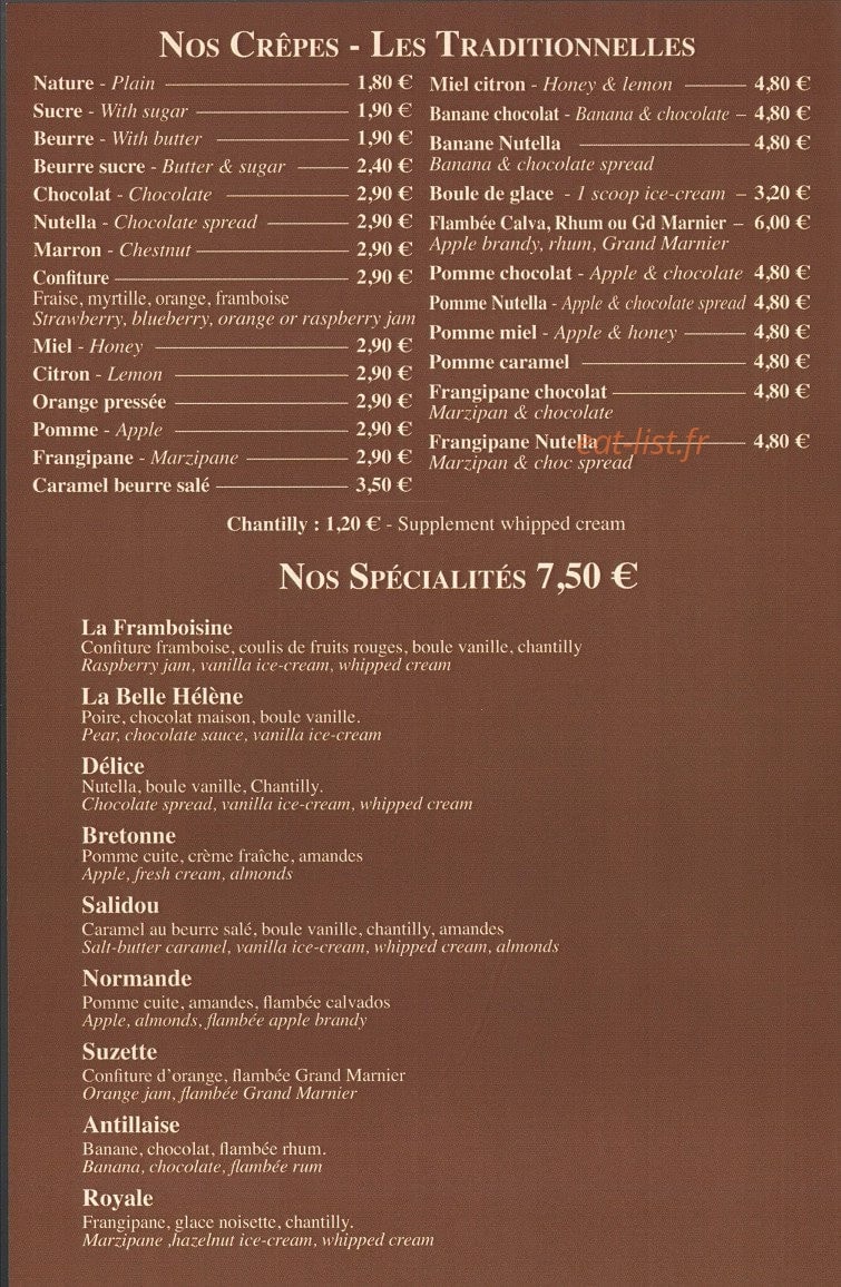 Crêperie Le Marché — carte page 6