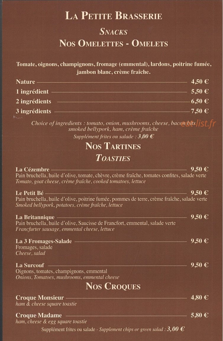 Crêperie Le Marché — carte page 10