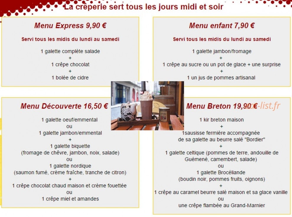 Crêperie Le Tournesol — carte page 5
