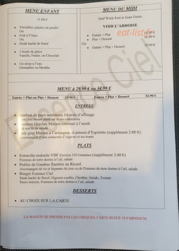 Essence Ciel — carte page 2