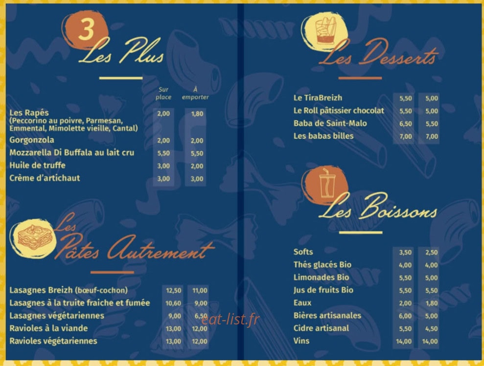 Extra Café — carte page 3