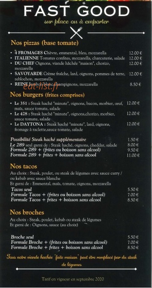 Fast Good — carte page 1