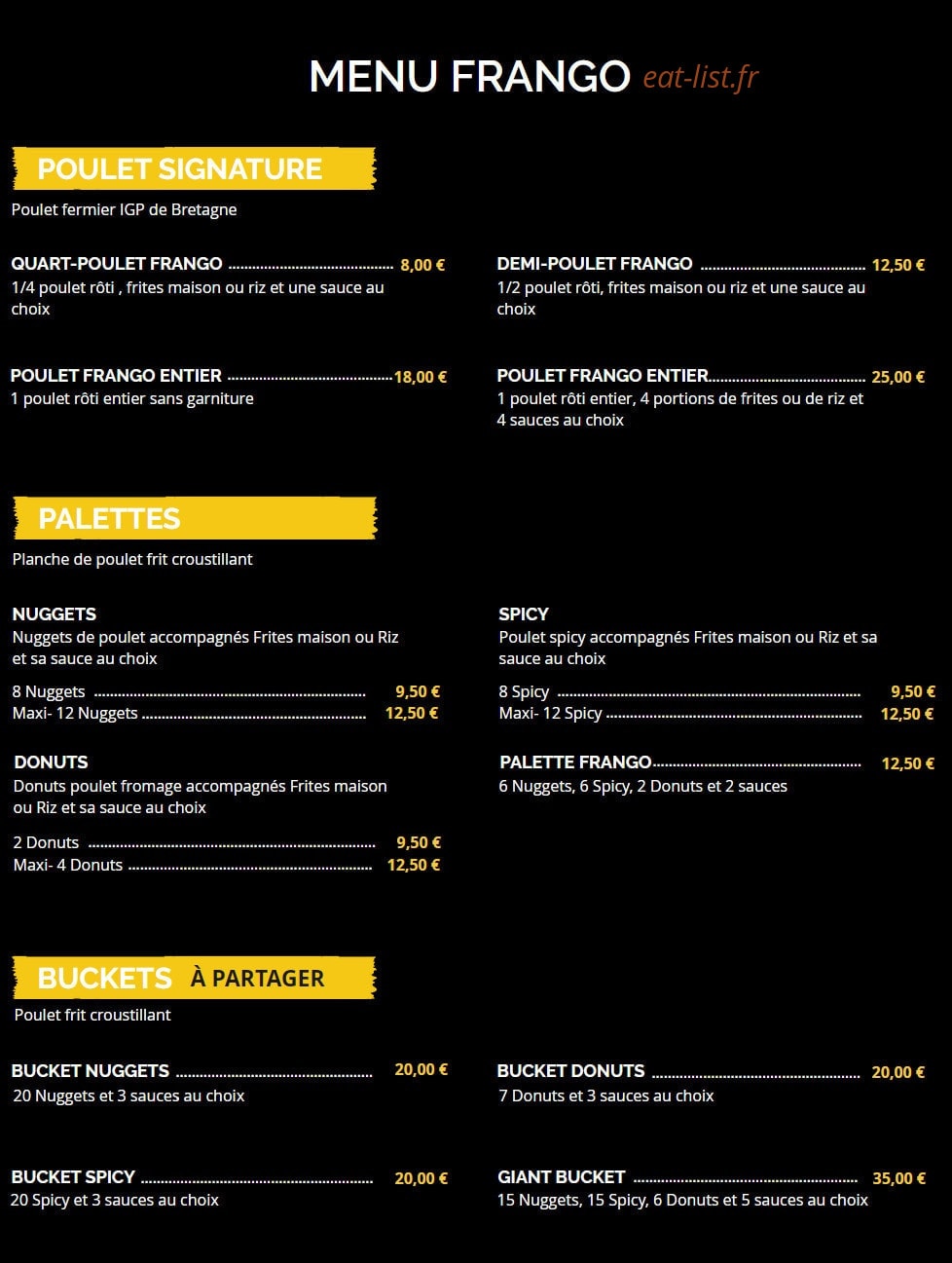 Frango rôtisserie — carte page 1