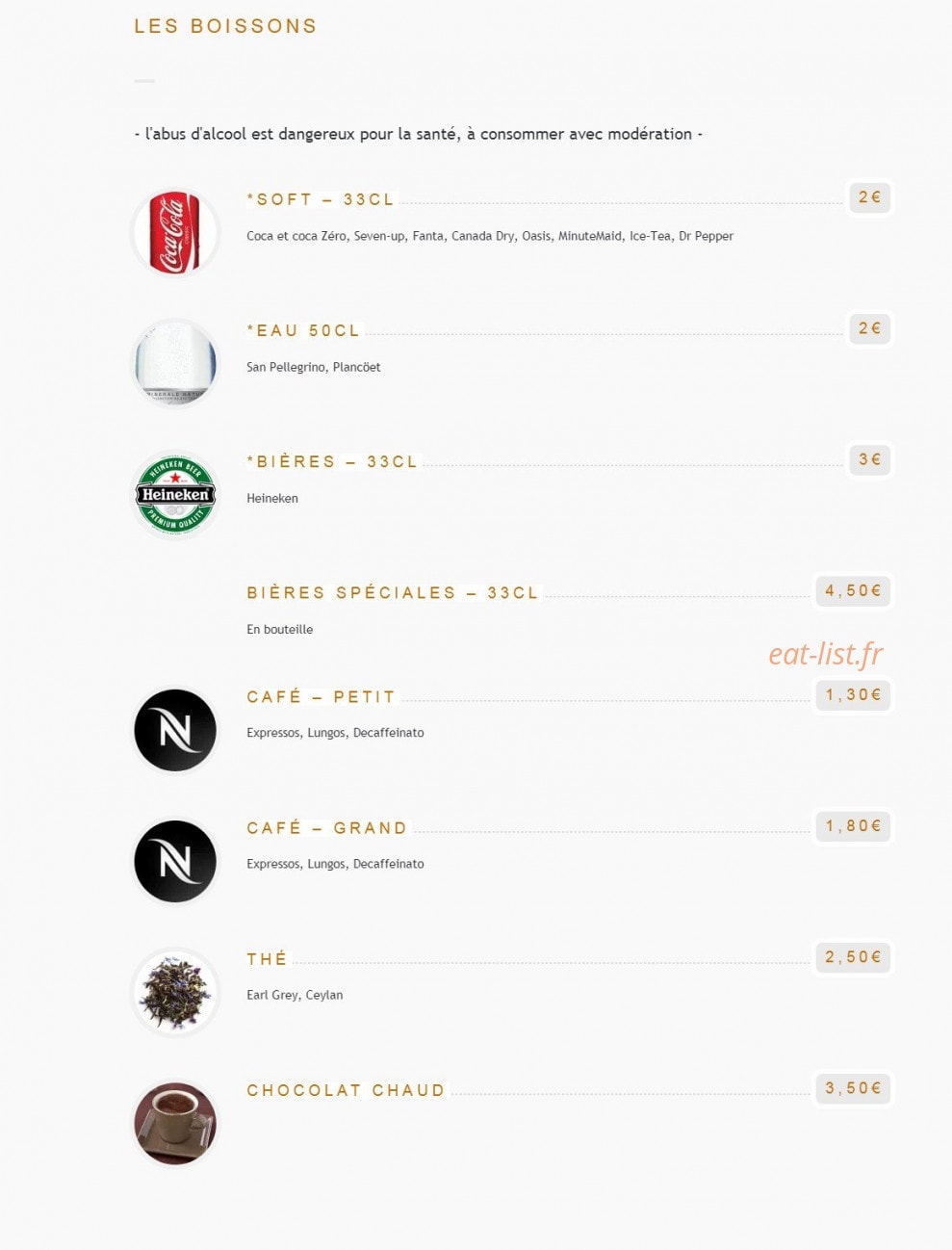 Home Burger — carte page 5