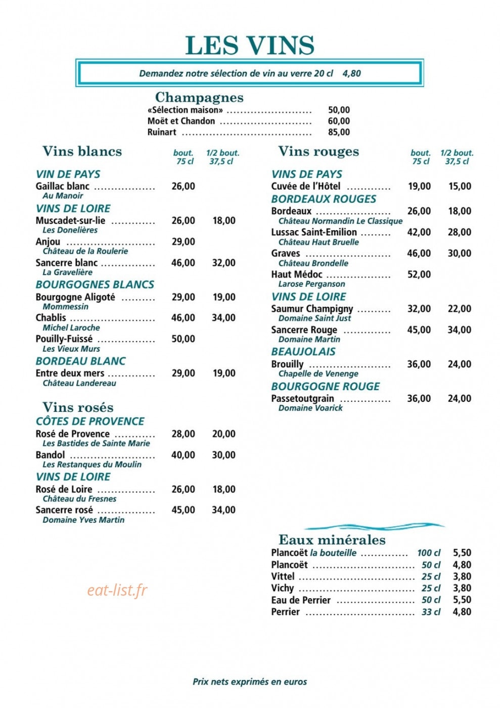 Hôtel Alexandra — carte page 6