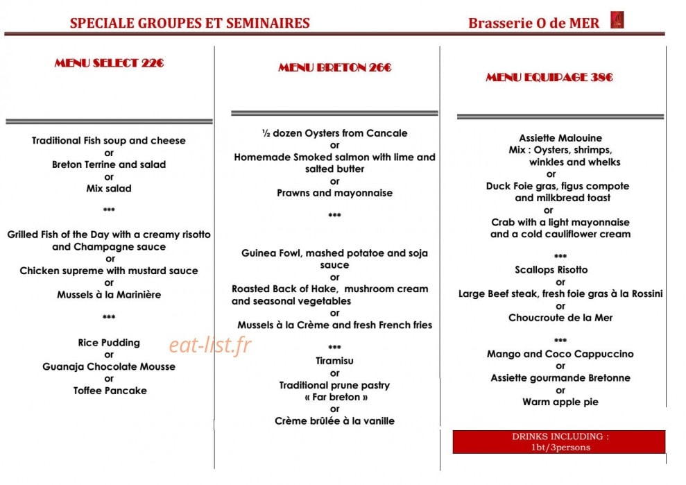 L'O De Mer — carte page 3