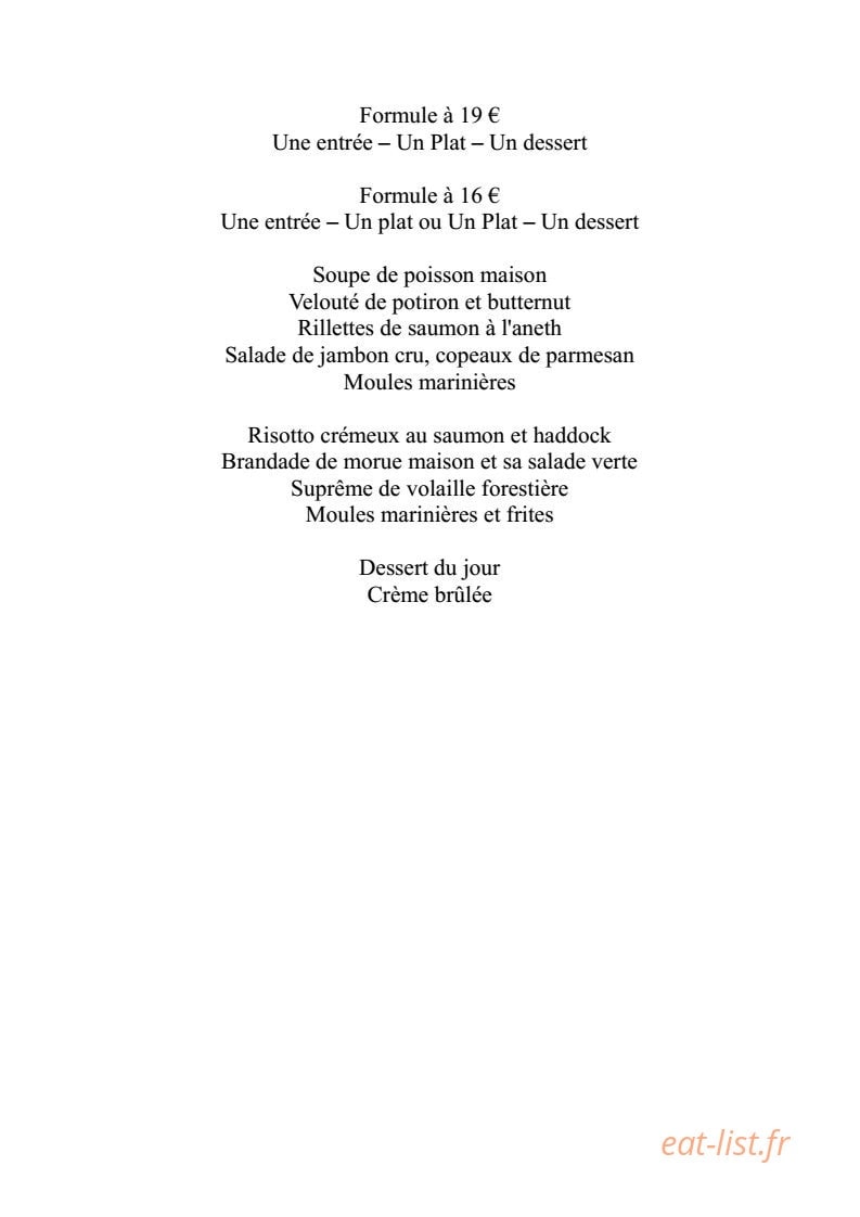 La bisquine — carte page 1