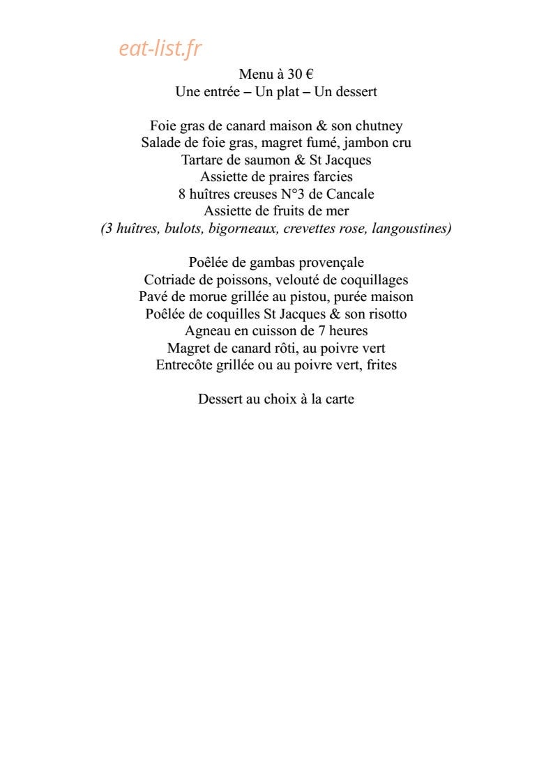 La bisquine — carte page 2