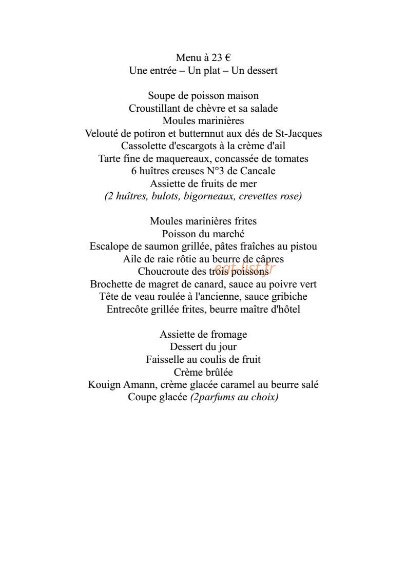La bisquine — carte page 3