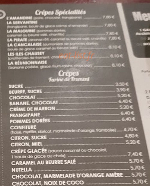 La crêperie de Louise — carte page 3