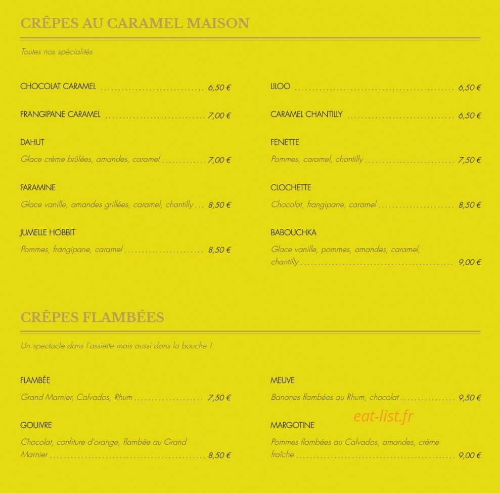 La Crêperie Des Lutins — carte page 5