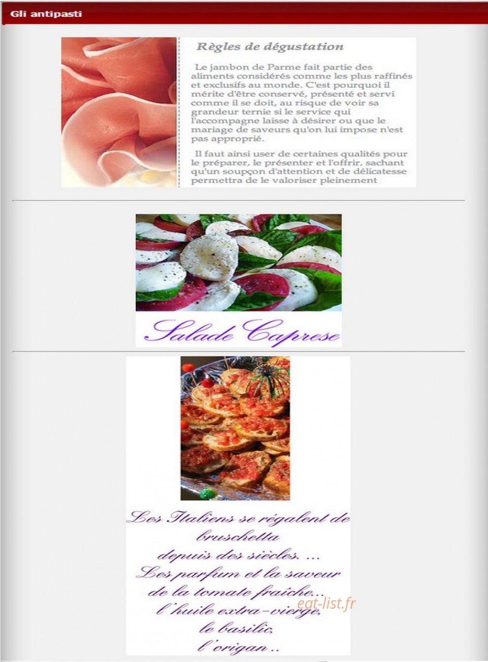 La Dolce Vita — carte page 2