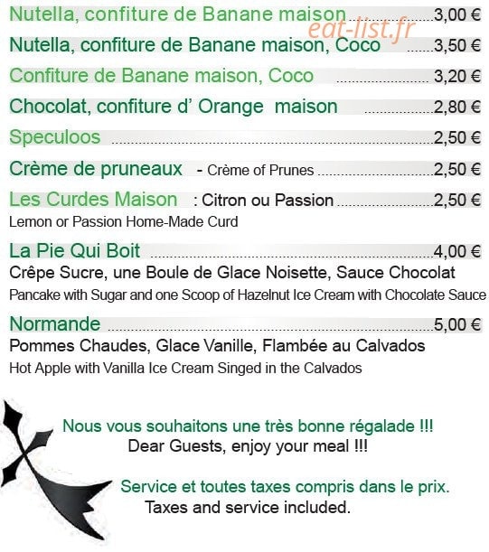 La Pie Qui Boit — carte page 5