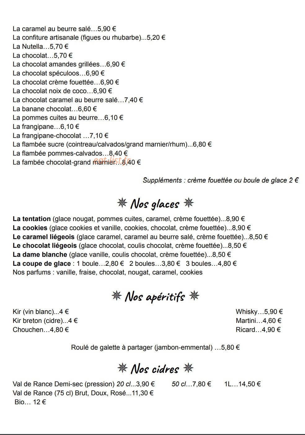 La Rose Des Vents — carte page 3