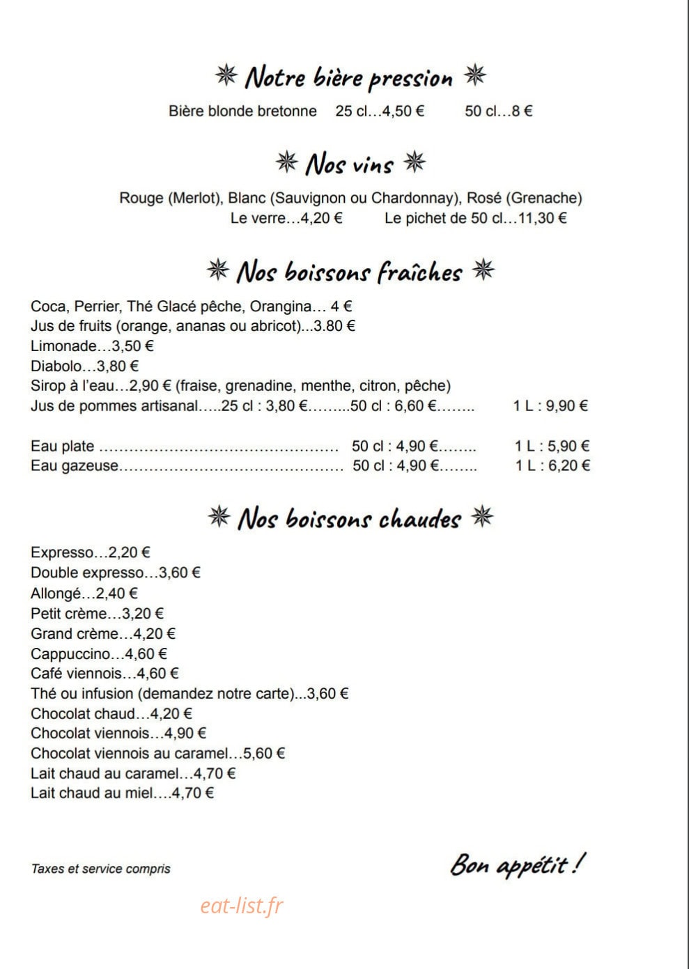 La Rose Des Vents — carte page 4