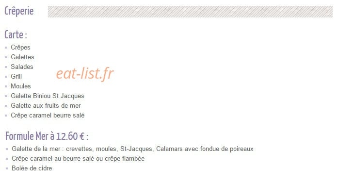 Le Biniou — carte page 2