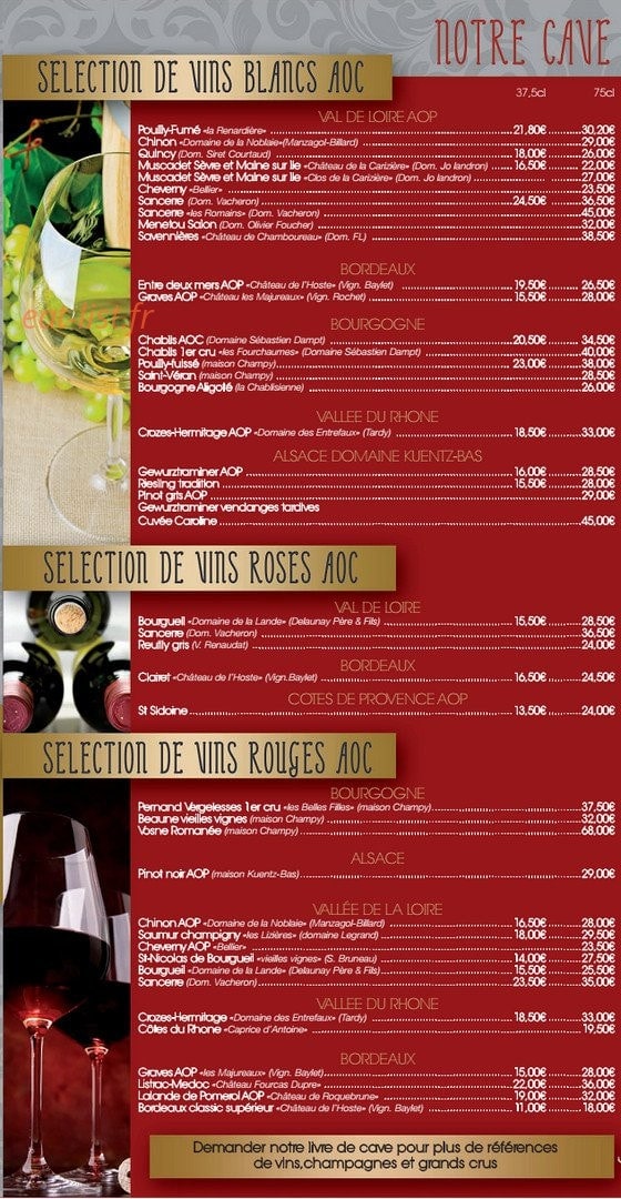 Le Café de Saint Malo — carte page 6