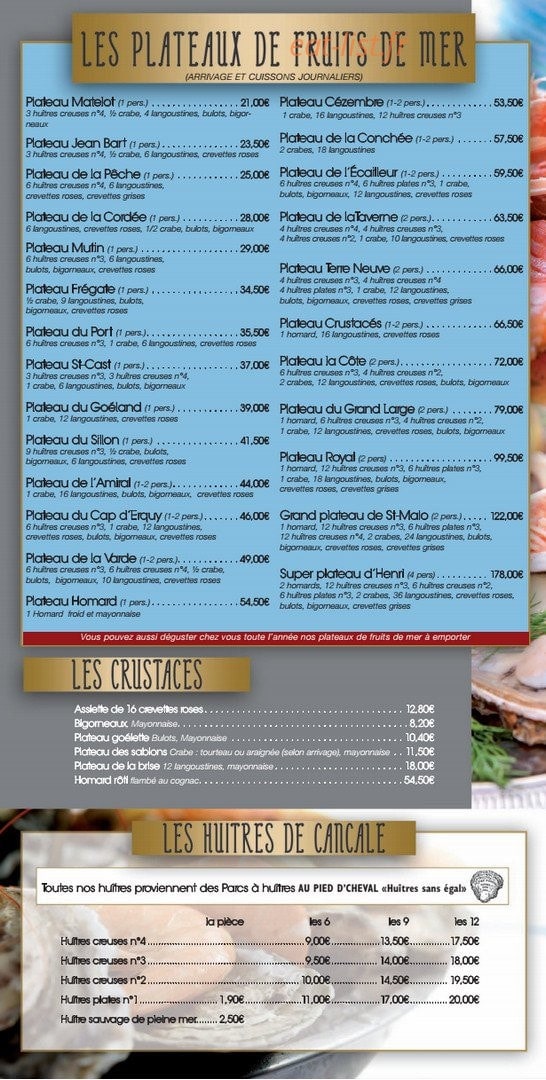 Le Café de Saint Malo — carte page 3